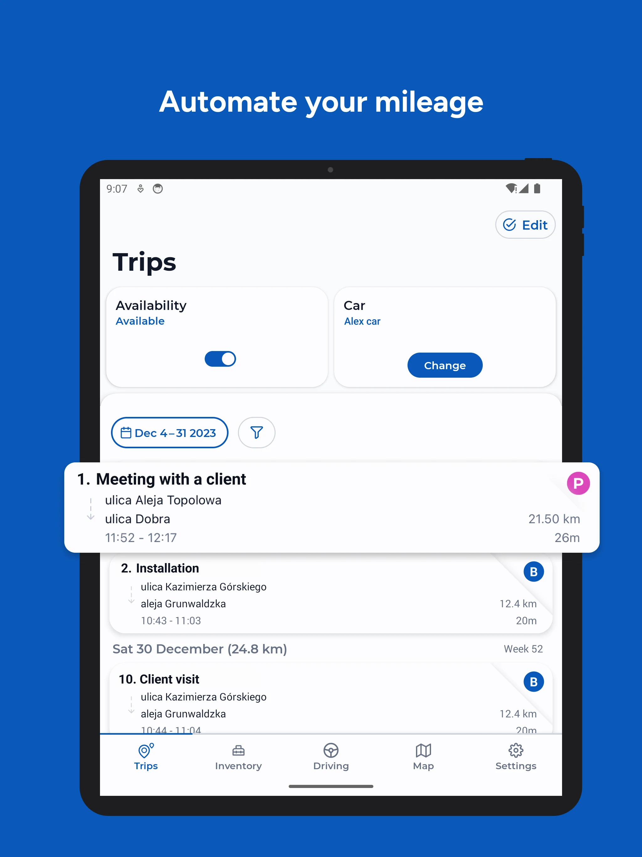 ABAX Driver screenshot